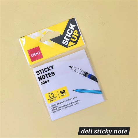 Deli Transparent Sticky Notes | Garner Stationery