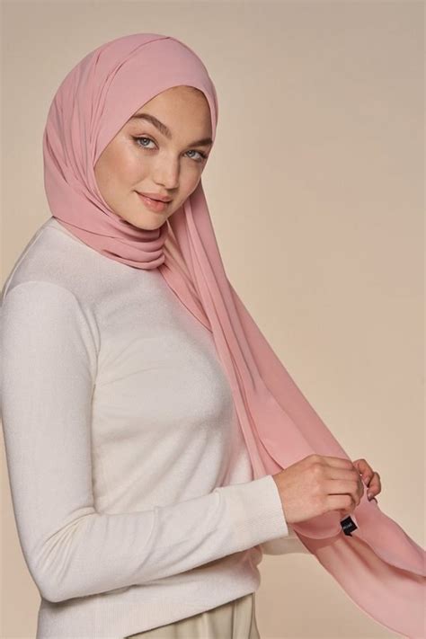 Dusty Pink Chiffon Hijab Um Anas Islamic Clothing Hijabs Abayas