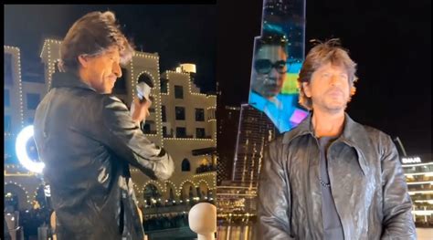 Shah Rukh Khan Looks On As Pathaan Trailer Plays On Burj Khalifa Does