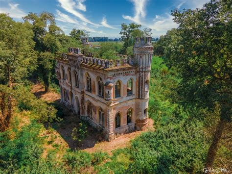 I took a photo with my drone of an abandoned farmhouse that looks like ...