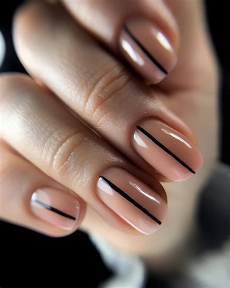 22 Must Try Simple Black Line Nail Designs For 2024