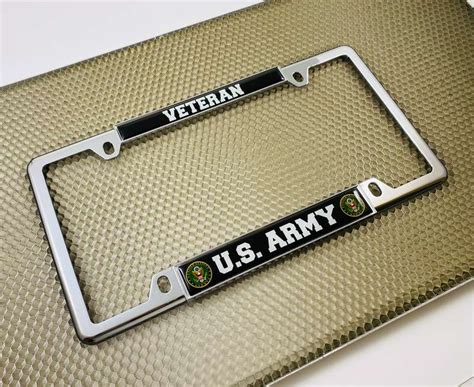 U S Army Veteran Patriotic Car Metal License Plate Frame Best