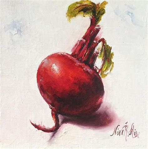 Beet Sweet Red Original Oil Painting Still Life Nina R Aide Etsy