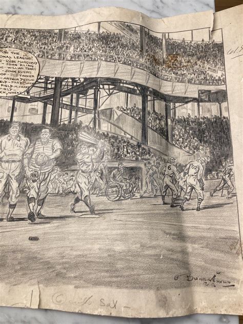 Original Newspaper Artwork Babe Ruth Ty Cobb Honus Wagner Walter