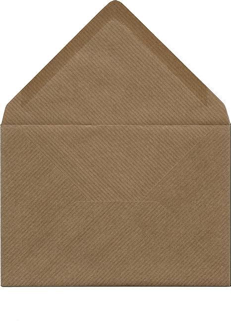 100 Kraftpapier Umschläge braun 114 x 162 mm C6 passend für DIN