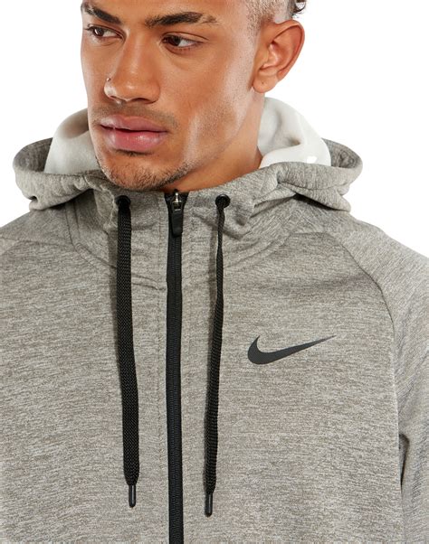 Nike Mens Therma Fleece Full Zip Hoodie Grey Life Style Sports Ie