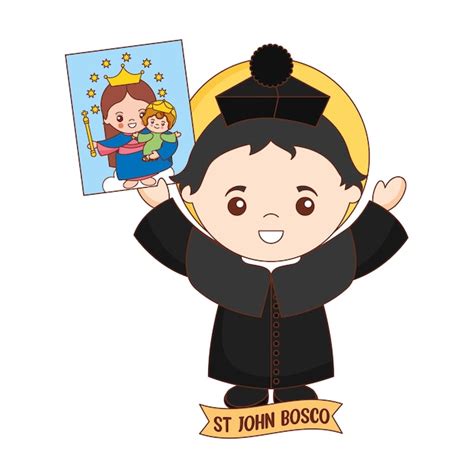 Premium Vector | Saint john bosco