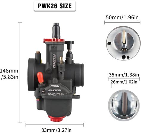 NIBBI Carburador PWK Carburador De Rendimiento De Carbohidratos De