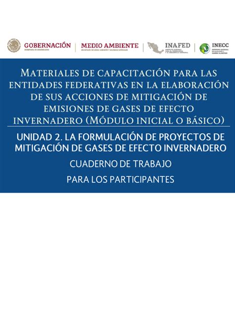 Manual Del Participante Unidad 2 Pdf Mitigación Del Cambio