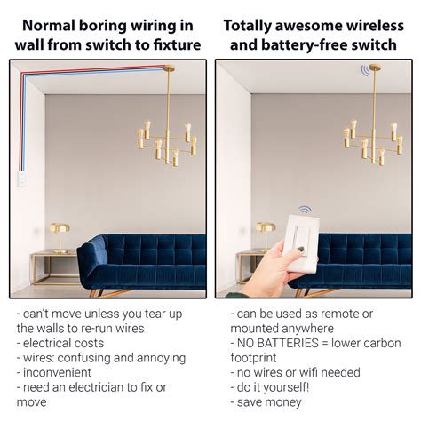 4-way Wireless Light Switch Kit – 1 Controller, 3 Light Switches