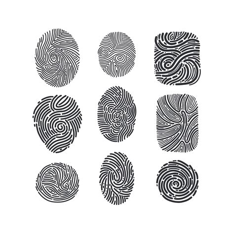 Fingerprint Identification Vector Abstract Set 26394826 Vector Art At