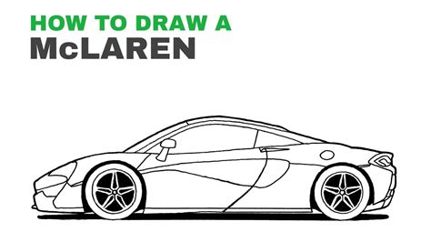 How To Draw A Mclaren 570s Easy To Follow Youtube