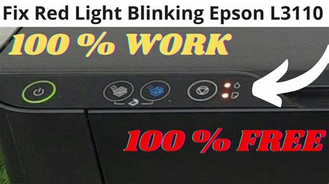 Epson L3110 Power And Red Light Blinking Reset Epson L3110 Fix Red