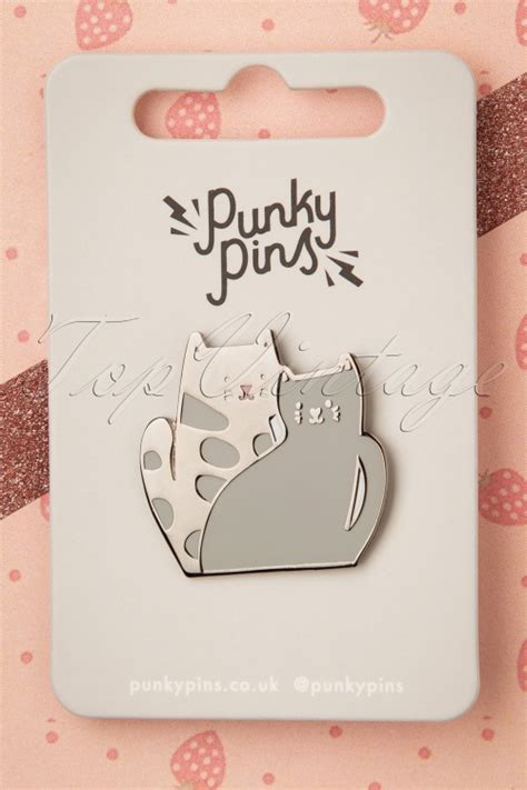 Punky Pins Katze Zwillinge Emaille Pin Einkaufen Bei Topvintage