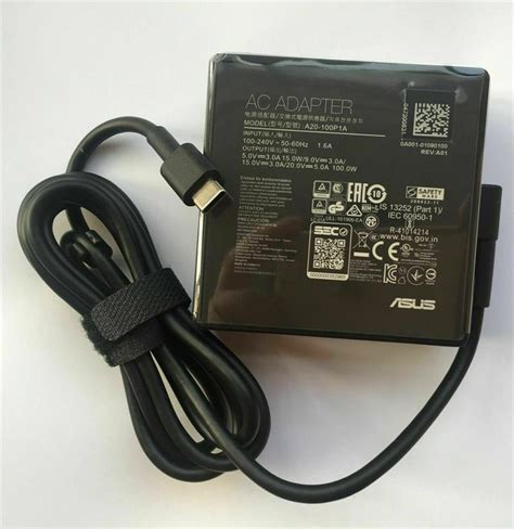 Genuine 100w Asus Charger For Asus Tuf Dash F15 Fx516pe 20v 5a Type C