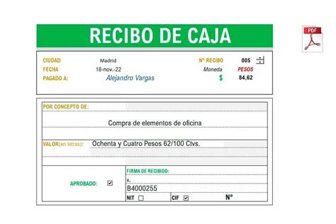 Formato De Recibo De Caja Minerva En Excel Recursos Excel