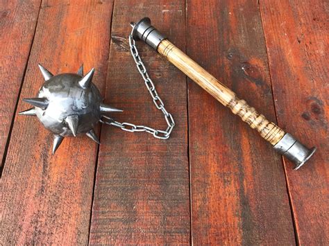 War Mace Viking Mace Hand Crafted Mace Mace Flail Chain Etsy