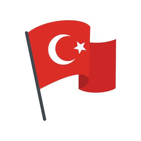 Turkey Flag Icon Flat Isolated Vector Vector Art At Vecteezy