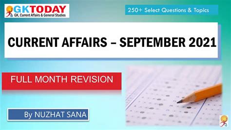 September Full Month Current Affairs Revision Gk Today Monthly