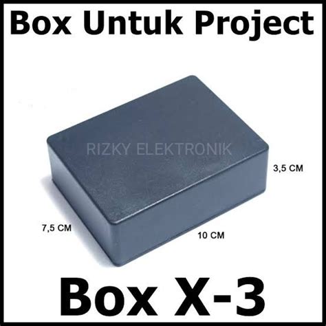 Jual Box Kotak X3 Hitam Casing Plastik Diy Modul 10x75x35cm Di Lapak