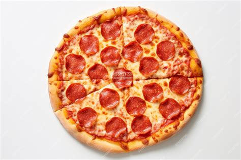 Premium Photo Overhead Shot Of A Pepperoni Pizza With Selective Focus