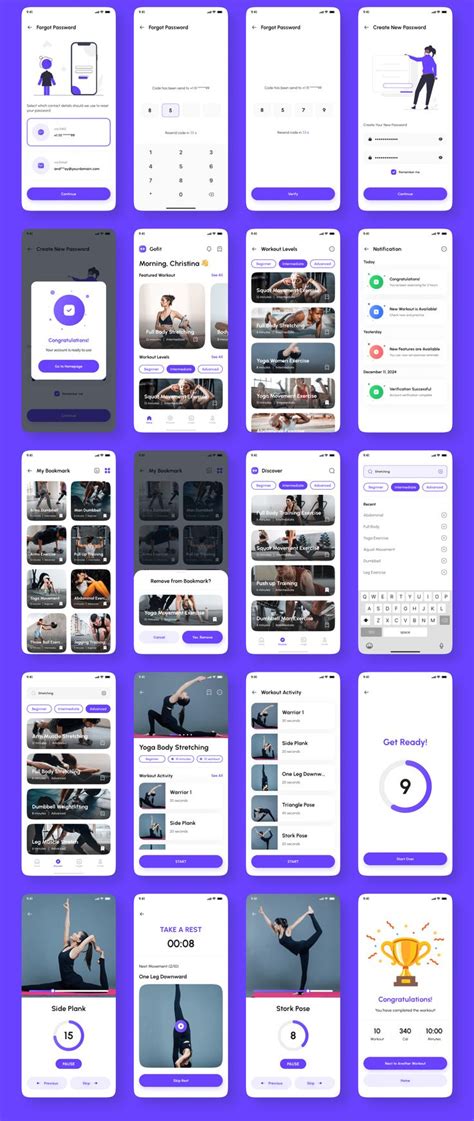 Gofit Fitness Workout App UI Kit Figma Resources On UI8