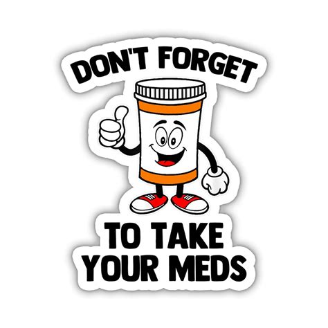 Akira Dont Forget To Take Your Meds Sticker Mental Health Sticker Medical Sticker Bottle