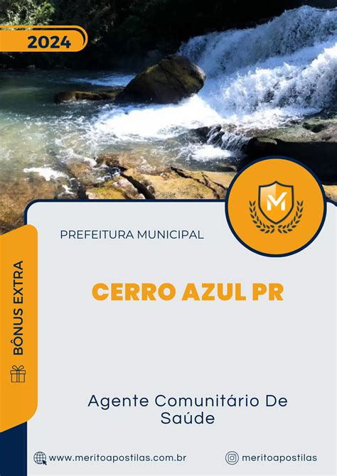 Apostila Agente Comunitário De Saúde Prefeitura de Cerro Azul PR 2024