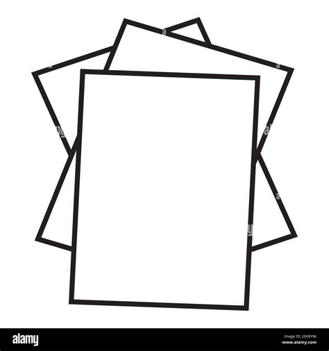 Blank paper icon on white background vector Stock Photo - Alamy