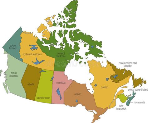 Vector map of Canada stock vector. Illustration of science - 8002860