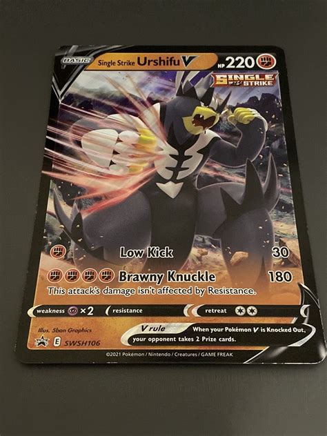 Single Strike Urshifu V Jumbo Pokemon Promo Card Swsh106 Values Mavin