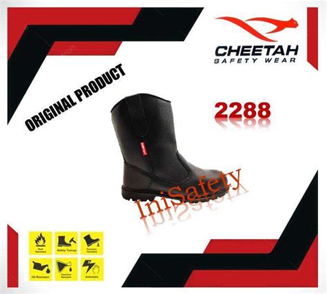 Sepatu Safety Cheetah 2288 Pria Terbaru Original Keren 2022 Ujung Besi