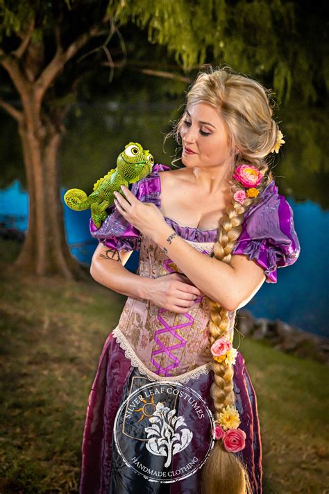 Princess Rapunzel Costume With Purple Ribbon and Lace Trimmed - Etsy