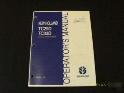 New Holland Tc D Tc D Tractor Operators Manual