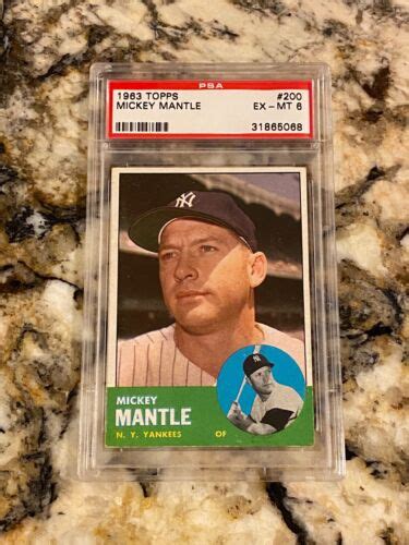 1963 TOPPS MICKEY MANTLE 200 PSA 6 CENTERED HIGH END YANKEES HOF VERY