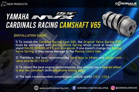 Cardinals Racing Racing Camshaft V V Vva Vop Yamaha Lc Y Zr