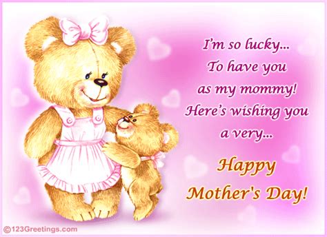 Lucky Youre My Mommy Free Special Moms Ecards Greeting Cards 123 Greetings