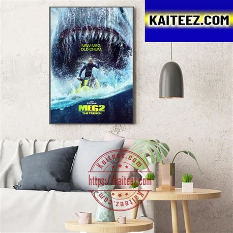 Jason Statham In Meg 2 The Trench New Poster Art Decor Poster Canvas ...