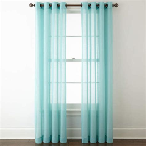 Jcpenney Jcp Home Home Batiste Grommet Top Sheer Curtain Panel Sheer