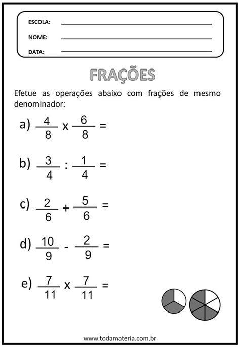 Atividades De Matemática 4º Ano Para Imprimir Toda Matéria