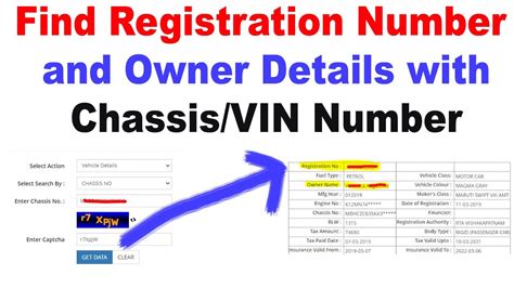 How To Find Registration Number With Chassis Number How To Find