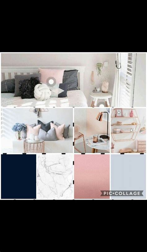 Blue And Rose Gold Bedroom Ideas