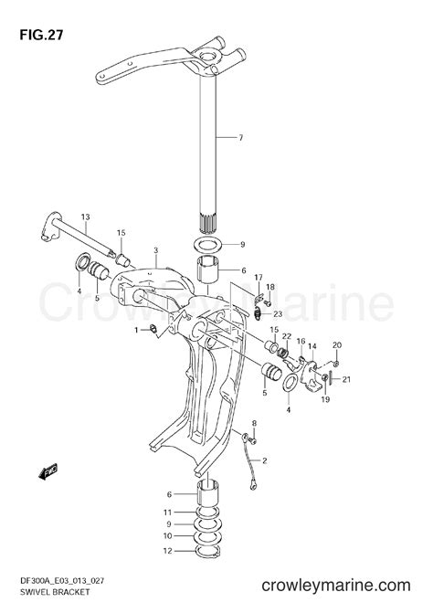 SWIVEL BRACKET Serial Range Four Stroke Outboard 250 DF250AP 310001