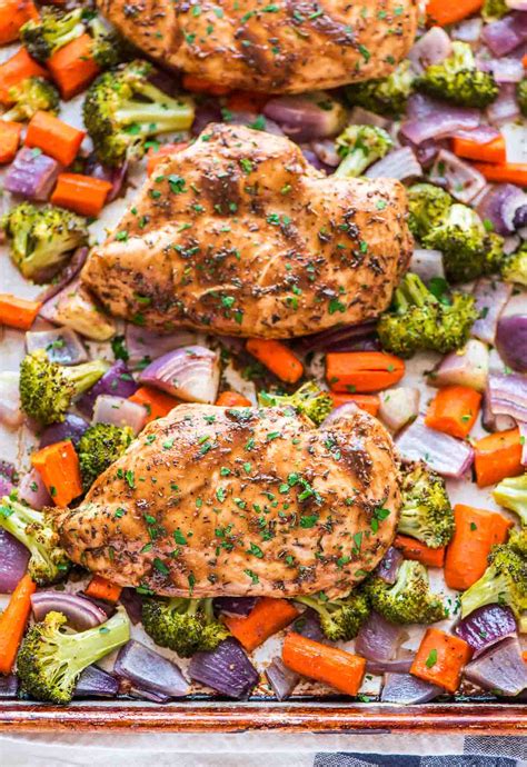 Maple Dijon Chicken And Vegetables Sheet Pan Dinner WellPlated