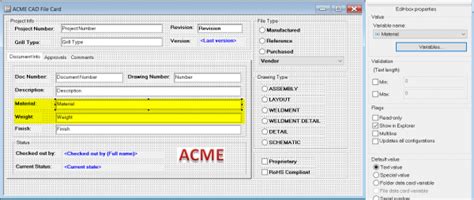 How To Show Material And Mass In A SOLIDWORKS PDM Data Card