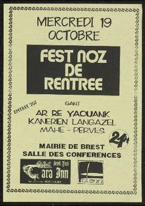 Fest Noz à Brest le 19 octobre 1994 Tamm Kreiz