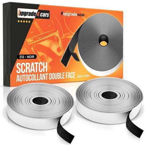 Scratch Autocollant Double Face Extra Fort M Noir Rouleau Adhesive