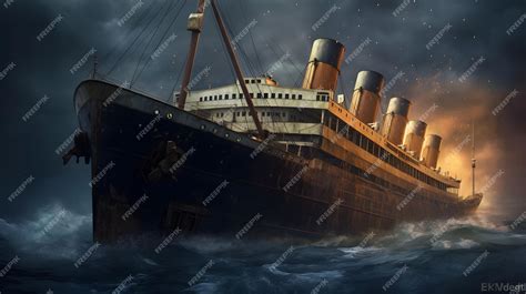 Premium AI Image | Sinking of the RMS Titanic