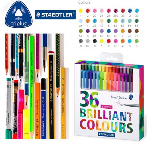 SET OF 36 Color Pen Staedtler 0 3 MM BIG Assorted Colors Fineliner