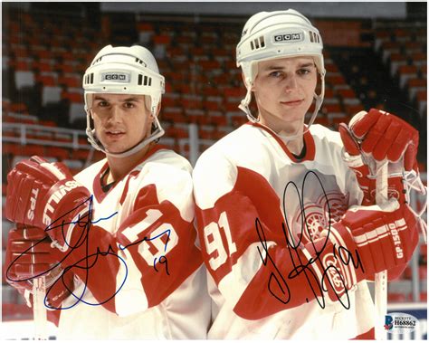 Lot Detail Steve Yzerman Sergei Fedorov Autographed 8x10 Photo